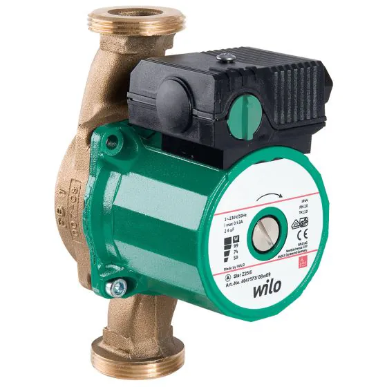 【wiloh】 Wilo STAR-Z25/2-EM Bronze HWS Pump (4029062) 230V - Pumps UK